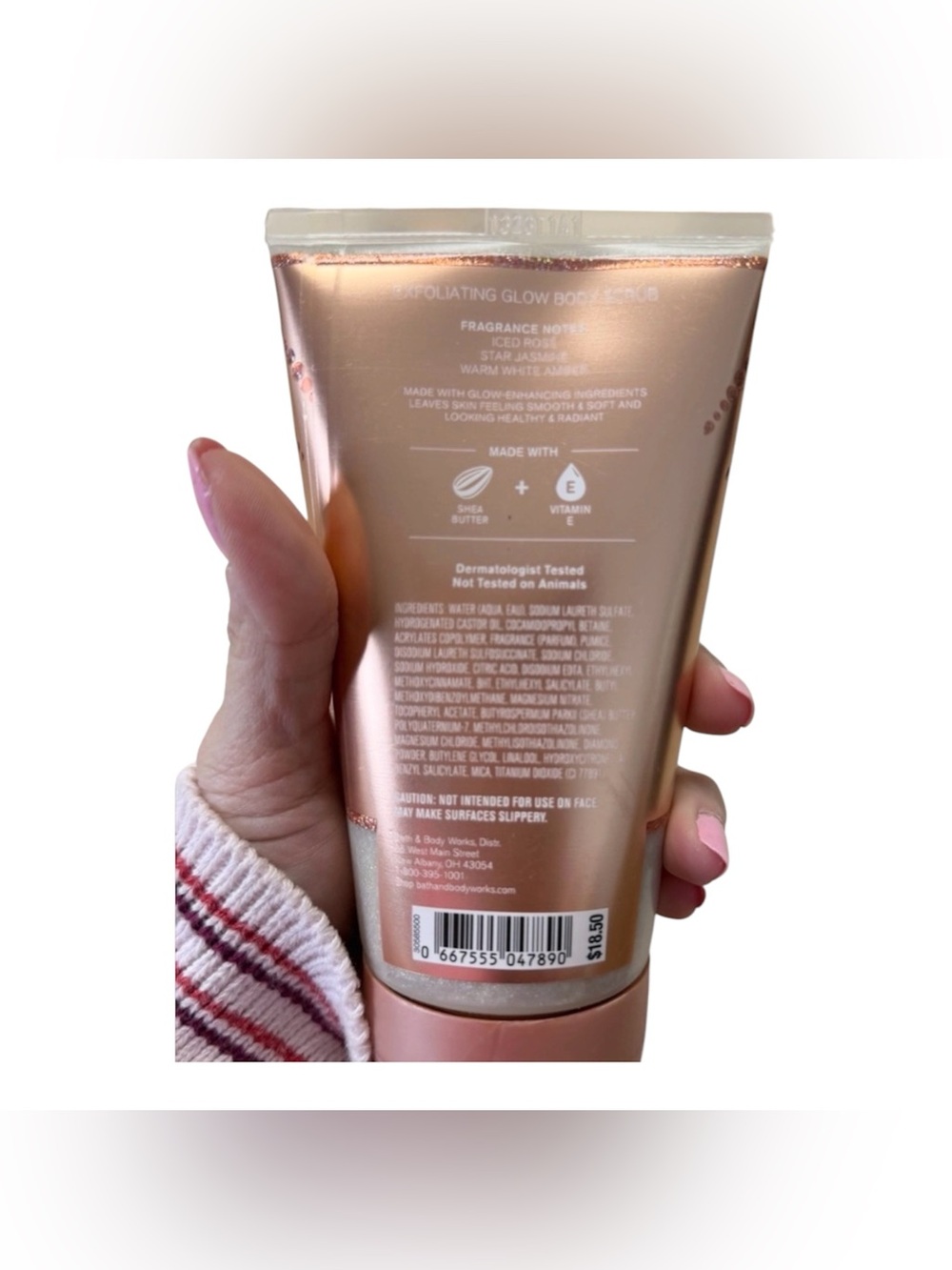 Bath & Body Works Pure Wonder Exfoliating Glow Body Scrub - rose gold - Picture 3 of 7